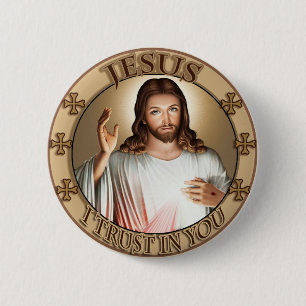 Gudomlig förskoning Jesus som jag litar på i dig Knapp