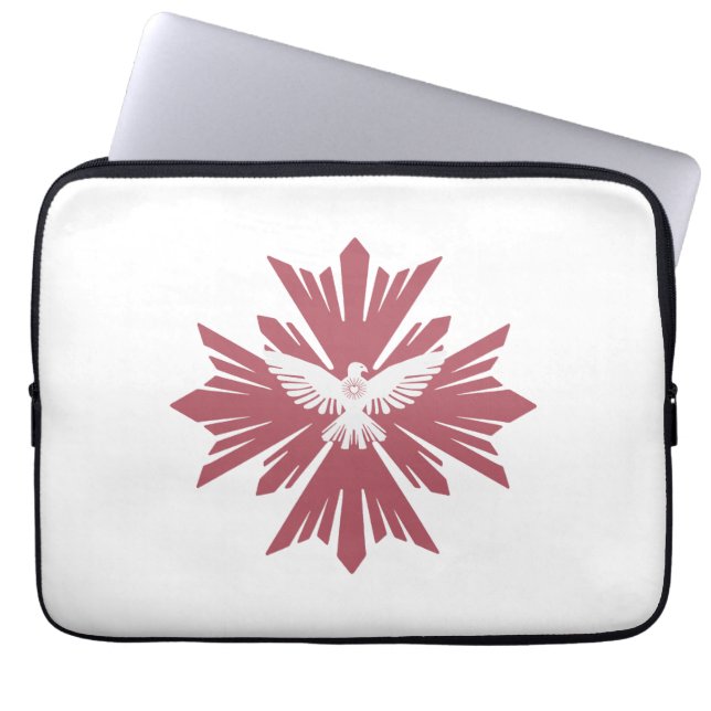 Gudomlig fredsduva laptop fodral (Framsidan)