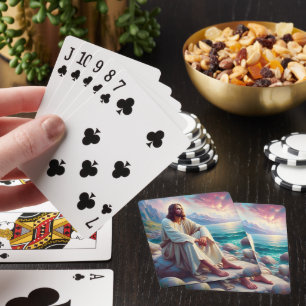gudomlig gudstjänst Jesus vid Ocean Shore Casinokort
