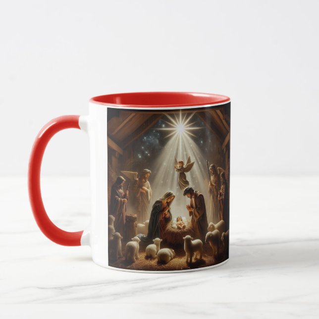 Gudomlig julkrubba mugg (Vänster)
