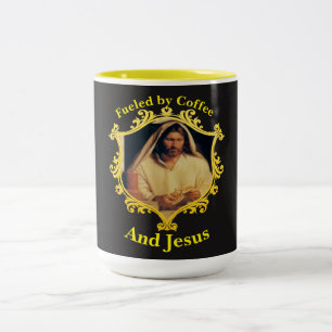 Gudomlig kvällsmat: Att bryta bröd med Jesus Två-Tonad Mugg