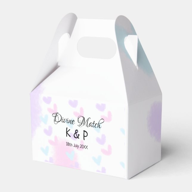 Gudomlig match lägg till parnamn bokstav hjärta mö presentaskar (Framsidan Sidan)