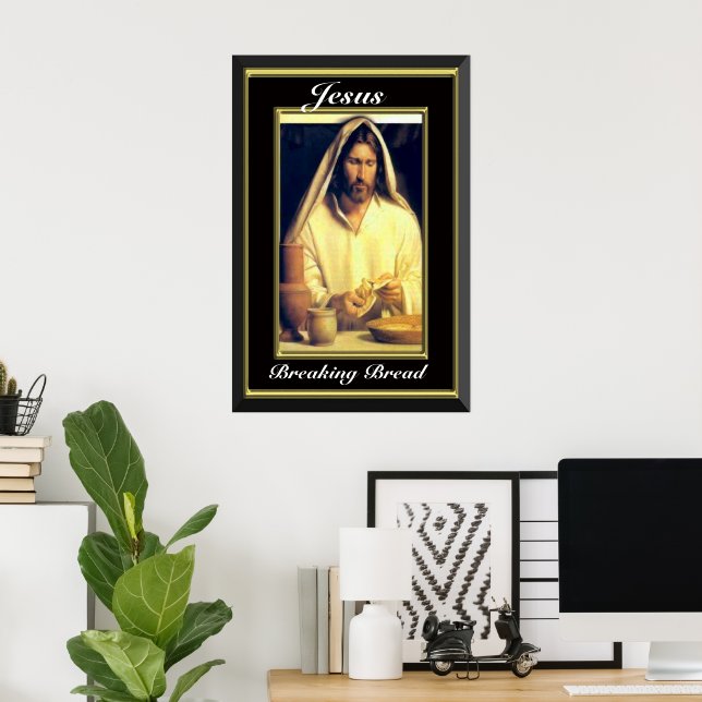 gudomlig matta: Bläda med Jesus Poster (Hemmakontoret)