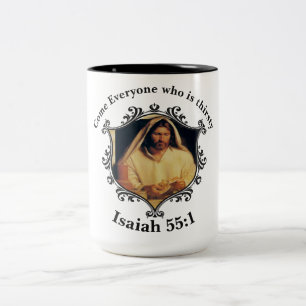gudomlig matta: Bläda med Jesus Två-Tonad Mugg