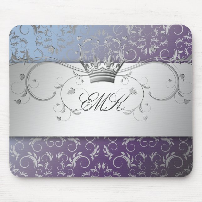 gudomlig mousepad för vanlig hortensia 311-Silver Musmatta (Framsidan)