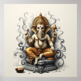 gudomlig närvaro: Ganesha Art Poster