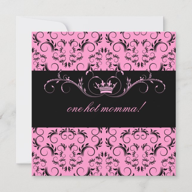 gudomlig rosa baby shower 311-Night Inbjudningar (Framsida)
