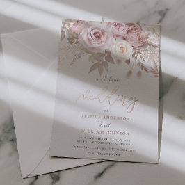 Gudomlig Rosa Guld Rodnad Blommig Ny Säsong Bröllo