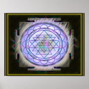 Gudomlig Sri Yantra13 affisch