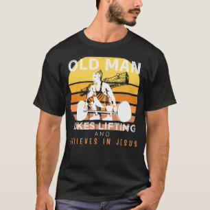 gudomlig styrka: Grumpy Old Mans Jesus Hiss & Humo T Shirt
