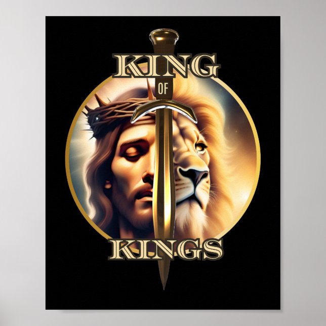 gudomlig suveränitet: Jesus Kristus, Kung i Kung Poster (Framsidan)