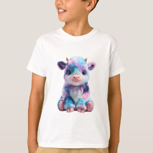 Gudomlig Tie-Dye Galaxy Fluffig Bebis Ko Barn T Shirt