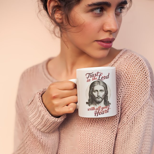 Gudomlig tillit: Jesu budskap Kaffemugg (Skapare uppladdad)