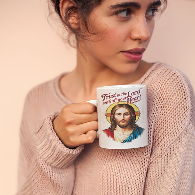 Gudomlig tillit: Jesus uppmuntrar tro Kaffemugg (Skapare uppladdad)