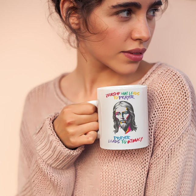 Gudomlig uppenbarelse: Att tillbe honom leder till Kaffemugg (Skapare uppladdad)