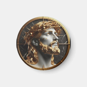 Gudomlig utsmyckning Jesus blickar upp mot himlen Magnet
