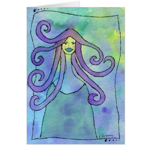 Gudomlig varelse hälsningskort (Framsidan)