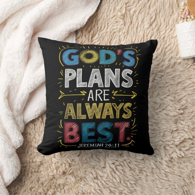 gudomlig visdom: GODS-planerna är alltid bäst Kudde (Filt)