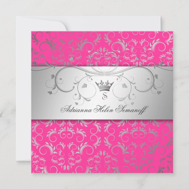 gudomliga Hott rosor för 311-Silver Inbjudningar (Framsida)