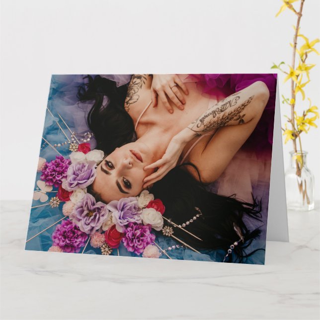 gudomligt hälsningskort för kvinnor kort (Gul blomma)