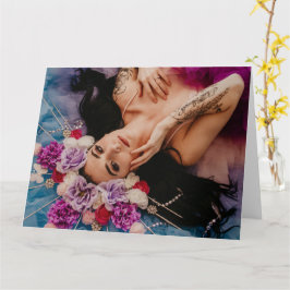 gudomligt hälsningskort för kvinnor kort