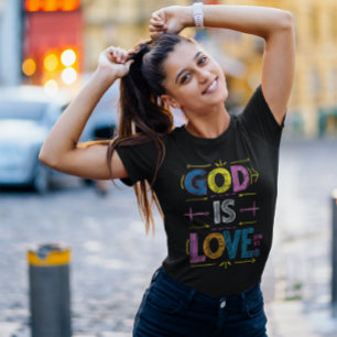 gudomligt meddelande: Gud är Kärlek pilar T Shirt