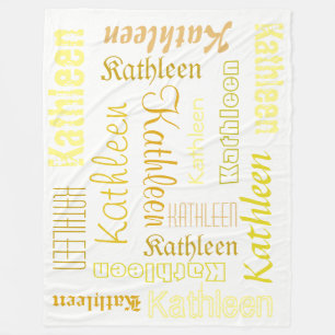 Gudomligt varmt flanellfilt med personligt namn fleecefilt