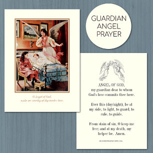 Guds ängel med Barn Prayer Heliga Card Visitkort