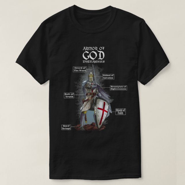 Guds armar 6 10 18 Bible Verse T Shirt (Design framsida)