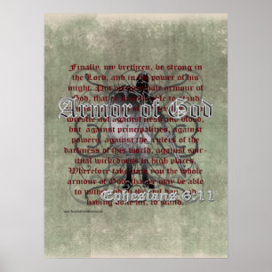 Guds armar, Ephesian 6:10-18, Christian Soldier Poster