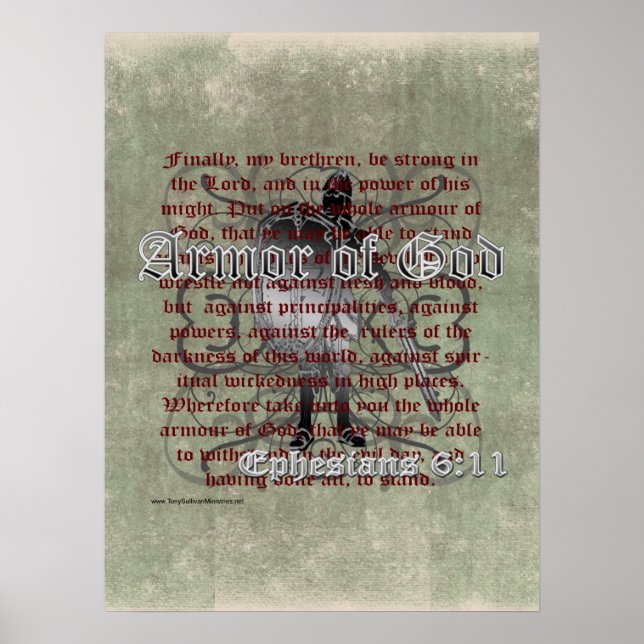 Guds armar, Ephesian 6:10-18, Christian Soldier Poster (Framsidan)