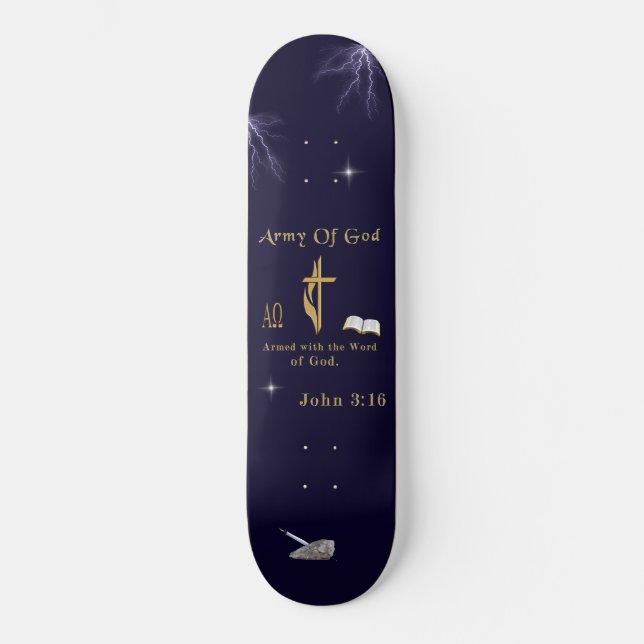 Guds armé mini skateboard bräda 18,5 cm (Framsida)