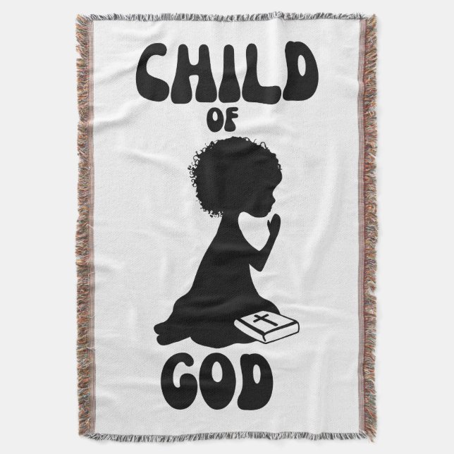 Guds barn, bibelcitat filt (Framsidan Vertikal)