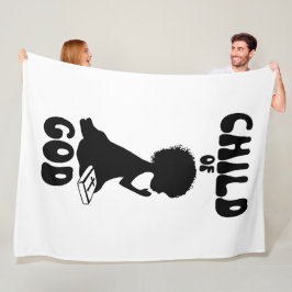 Guds barn, bibelcitat fleecefilt