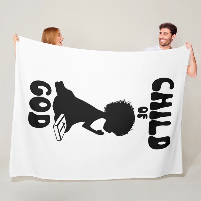 Guds barn, bibelcitat fleecefilt (På plats)