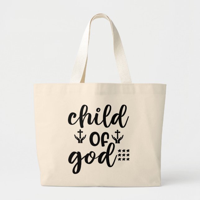 Guds barn Jumbo Tote Bag Jumbo Tygkasse (Framsidan)