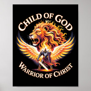 Guds barn Krigaren Kristi kristna lejon Poster