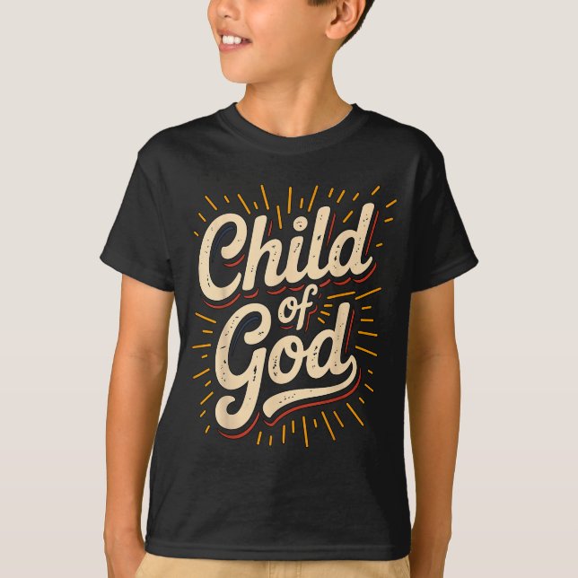 Guds barn kristen tro  t shirt (Framsida)