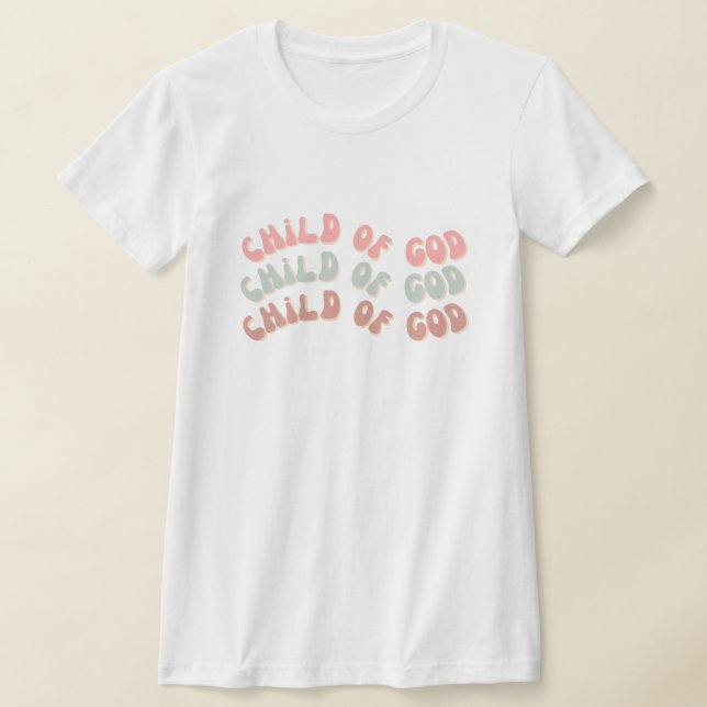 Guds barn Retro Vågar T-Shirt (Laydown)