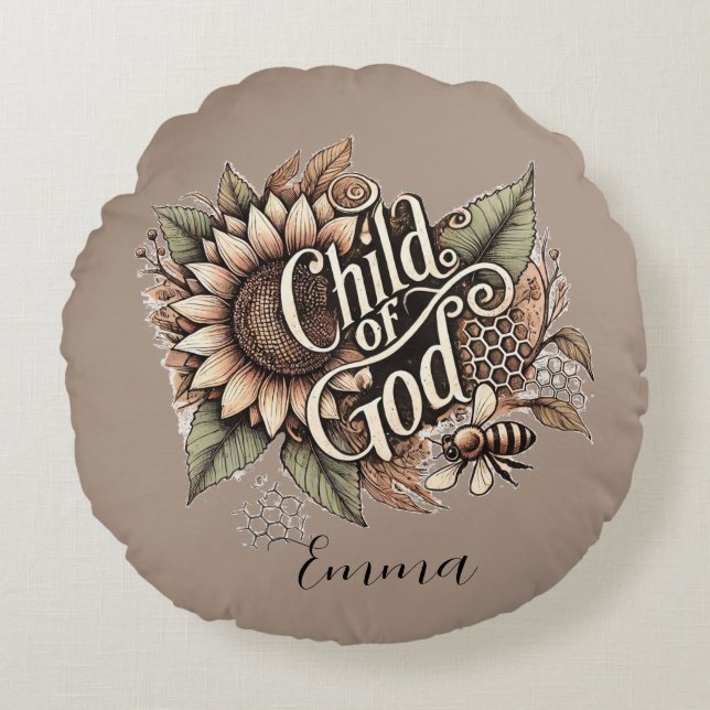 Guds barn rund kudde (Framsidan)