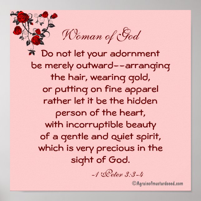 Guds bibelbön, kvinna poster (Framsidan)