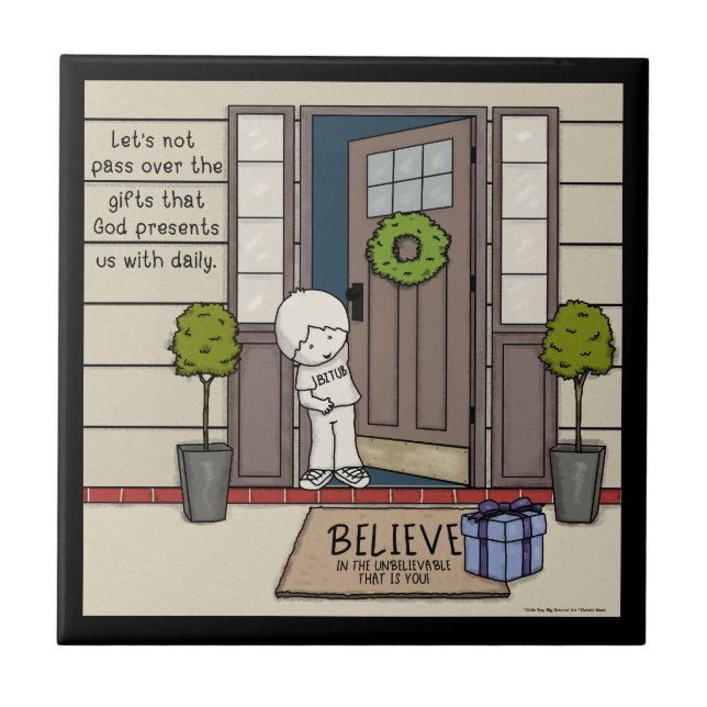 Guds dagliga gåva kakelplatta (Framsidan)