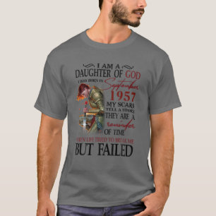 Guds dotter jag födde i september 1957 mina bilar t shirt