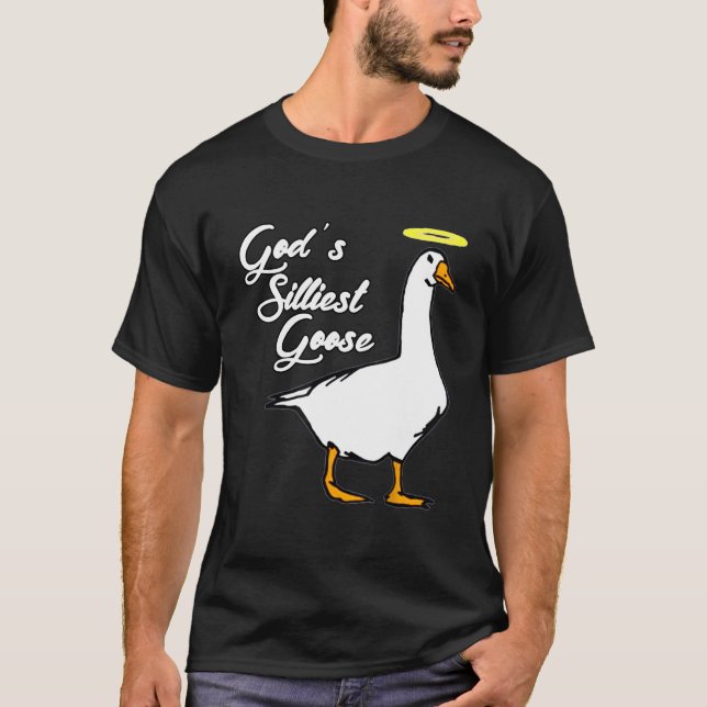 Guds dummaste gås-fantasi t shirt (Framsida)