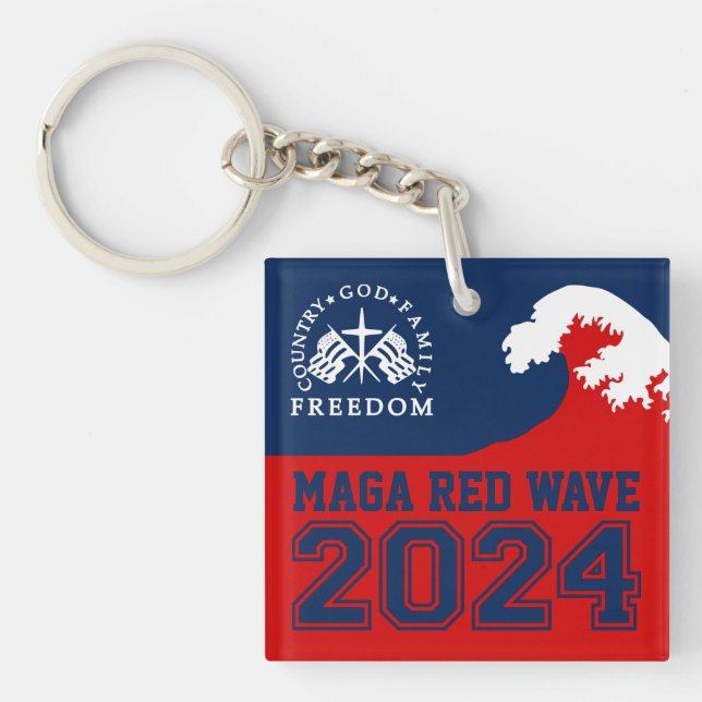 Guds familj Land Freedom 2024 MAGA Red Wave (Framsidan)