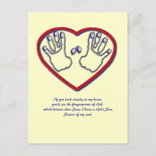 Guds fingeravtryck - 1 Peter 5:6-7 Vykort