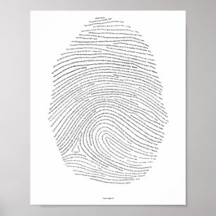 Guds fingeravtryck - Svart press Poster