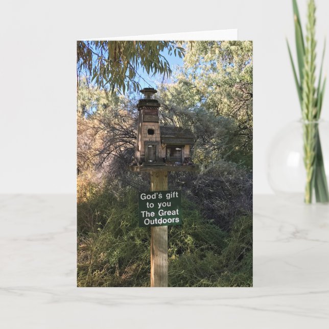 Guds gåva, Underbara utomhus, roligt tecken Kort (Framsida)