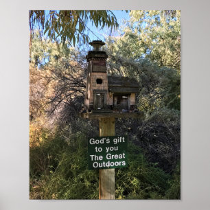 Guds gåva, Underbara utomhus, roligt tecken Poster