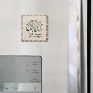Guds godhet kviltad look blommig musik magnet